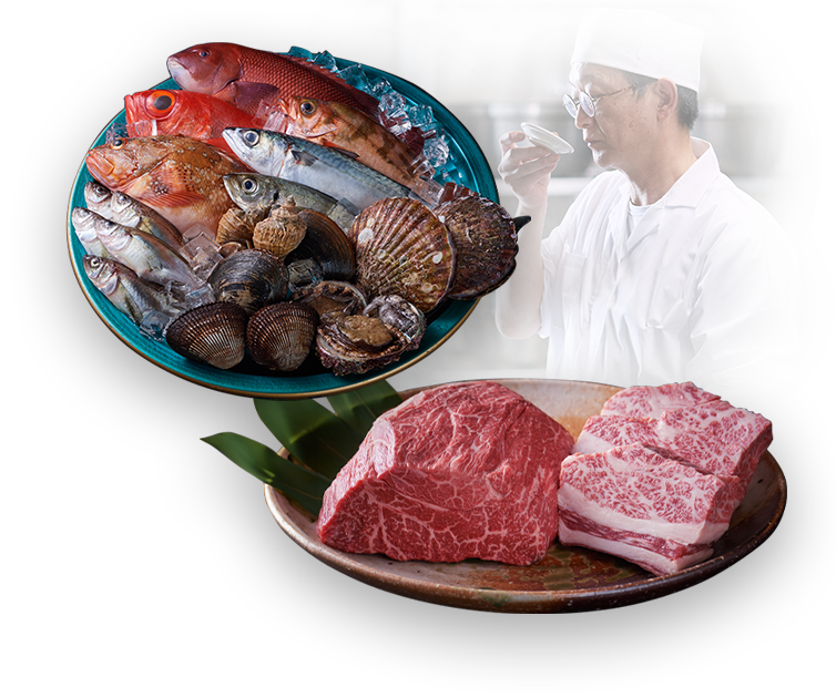 料理人 & 魚 & 肉